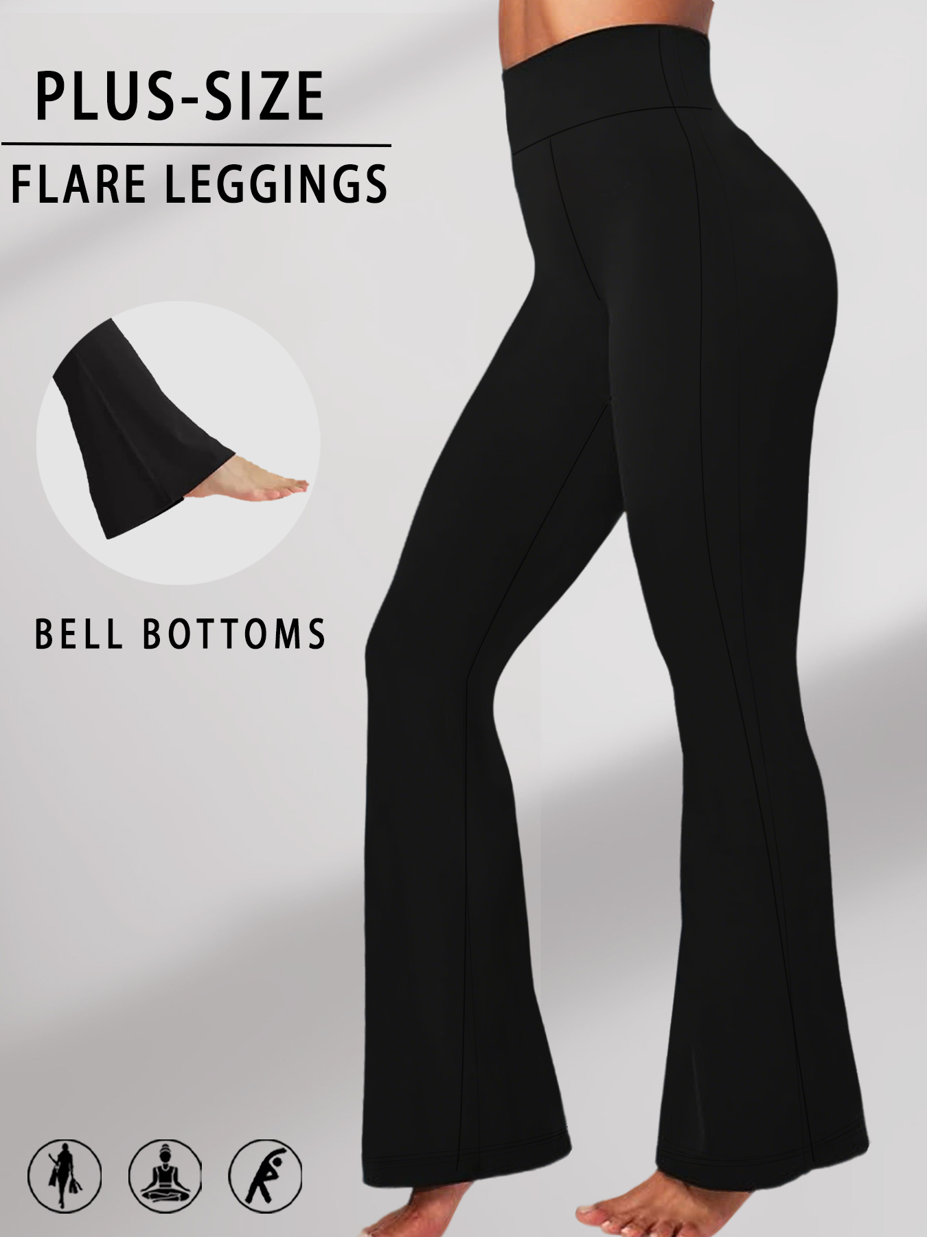 Women'S Fashion Leggings - Plus Size Women's Super Soft Flare