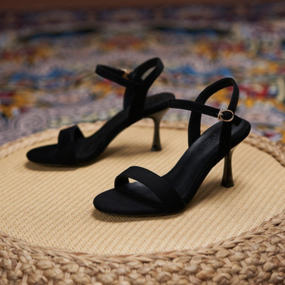 Spaghetti Strap Dress - Sandals for Women High Heels Simple