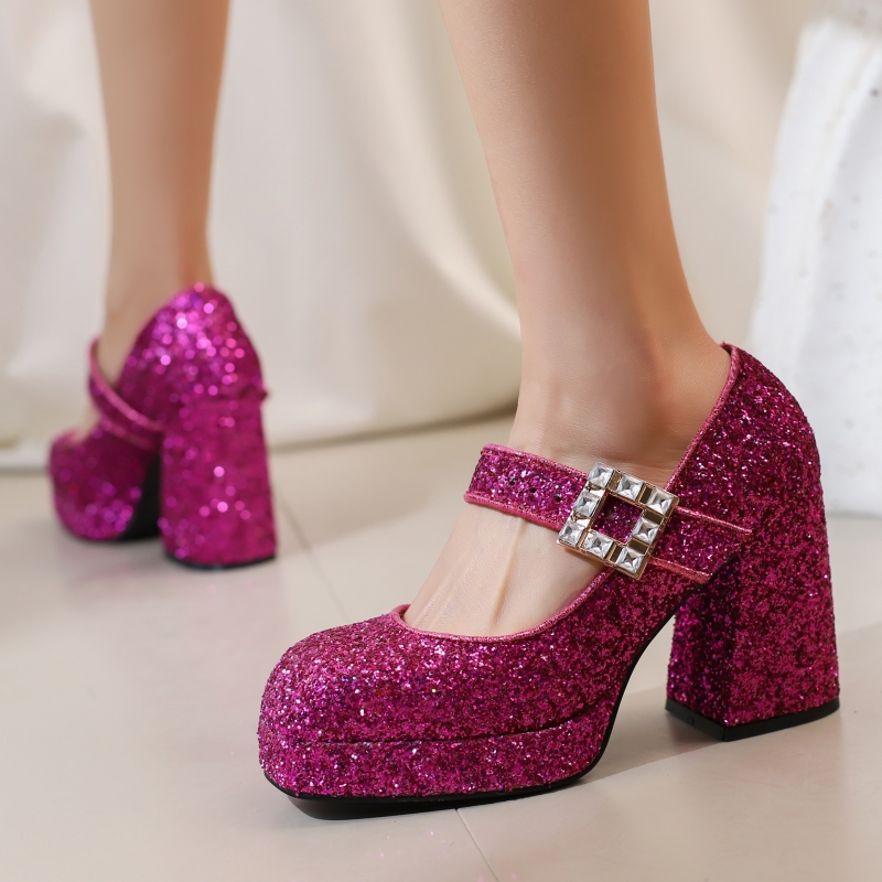 Xxl Women Fashion - Women's Block High Heels Mary Jane