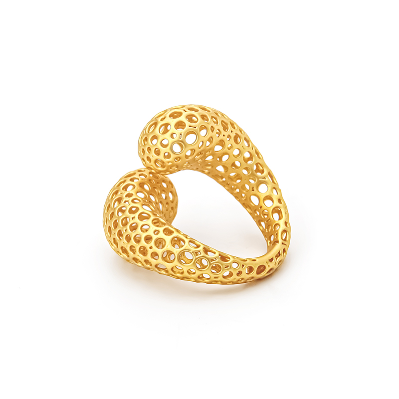 Women'S Fashion Website - IVOG Arc Design Gold Color Ring