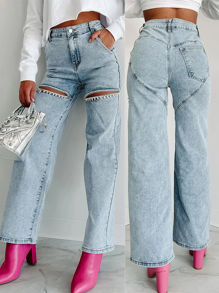 Mom Jeans Women - Fashion Women's Denim High Waist Pants