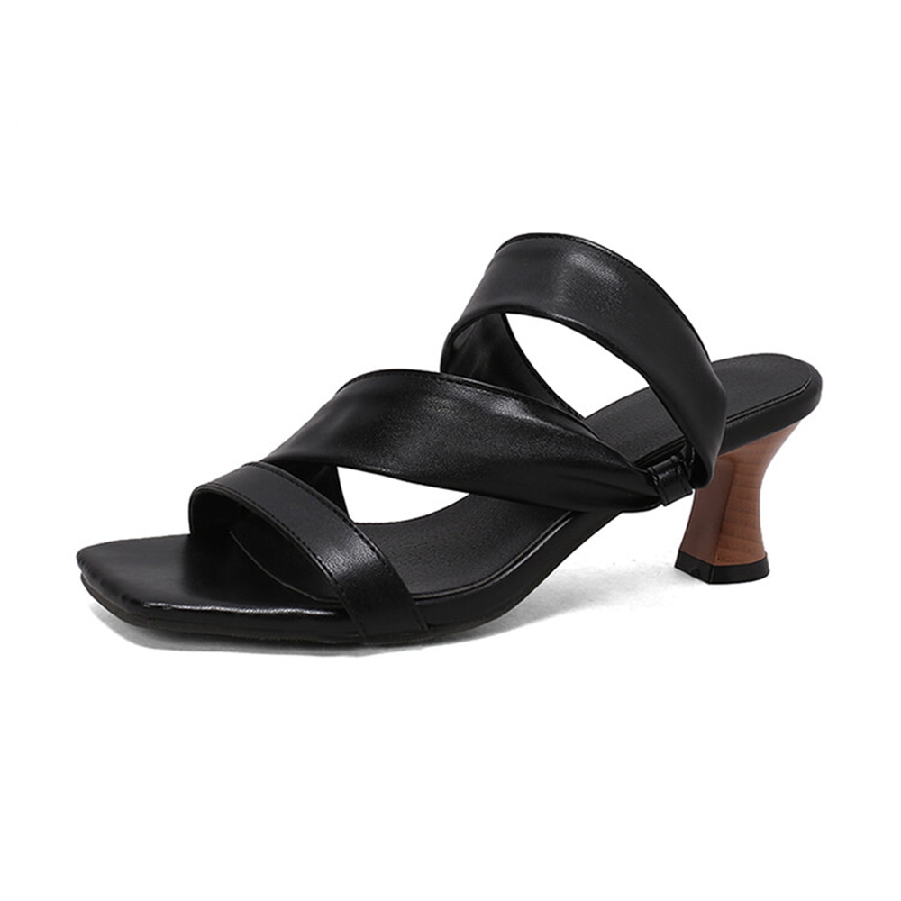Spaghetti Strap Dress - Plus Size Women Slip on Mule