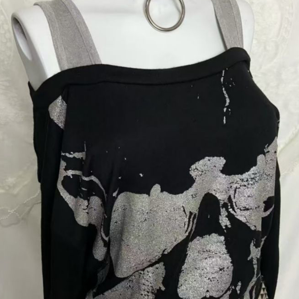 Y2K Fake Two-Piece Retro Top S - Off Shoulder Top 评论和价格