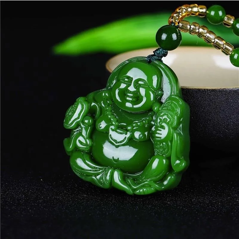 Chinese Green Jade Maitreya Bu - Women'S Fashion 评论和价格
