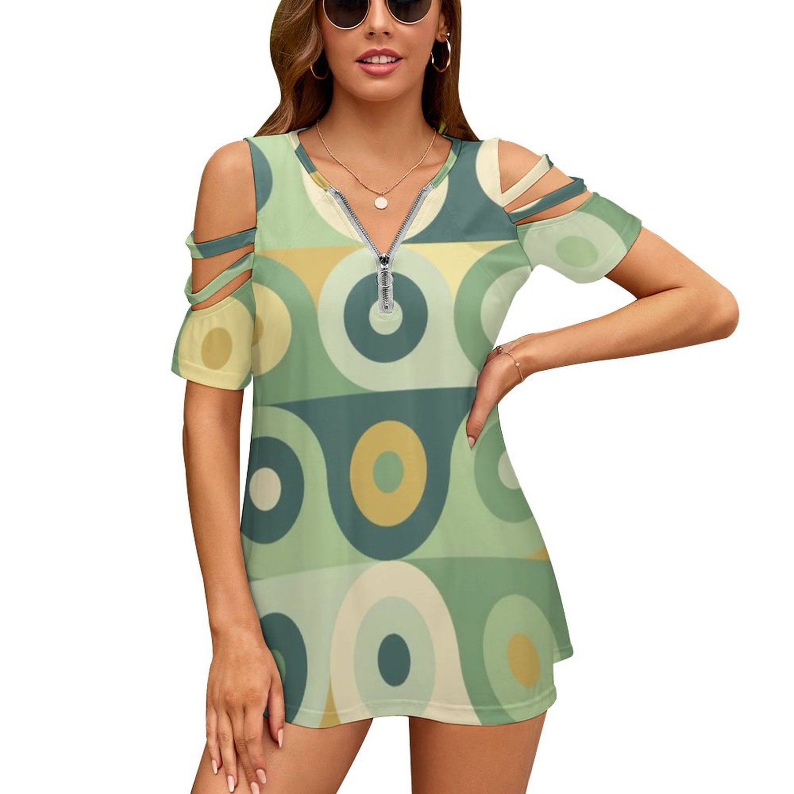 Groovy 70's Pattern Women Zipp - Women'S Fashion In The 60S 评论和价格