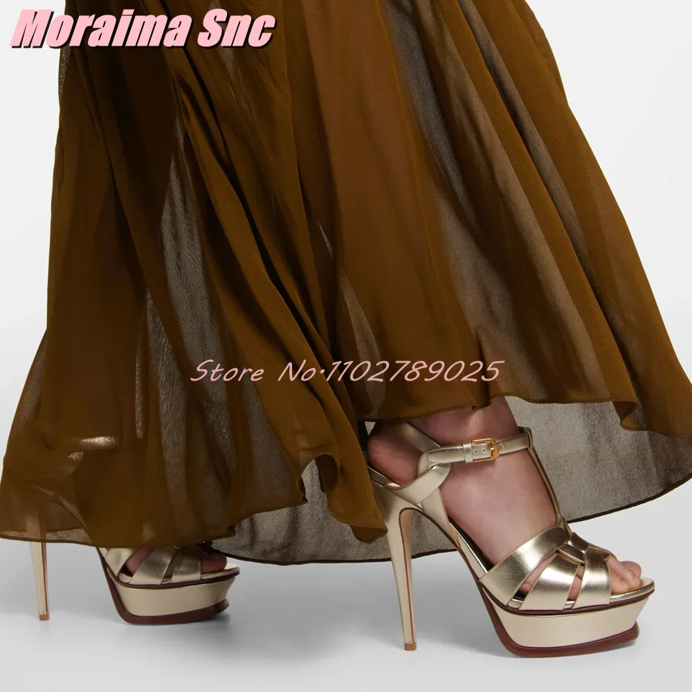 Platform Waeve T-strap Square  - Spaghetti Strap Dress 评论和价格