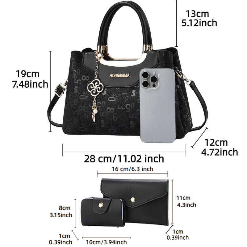 3-piece Fashion Women's Handba - Crossbody Bag Women 评论和价格
