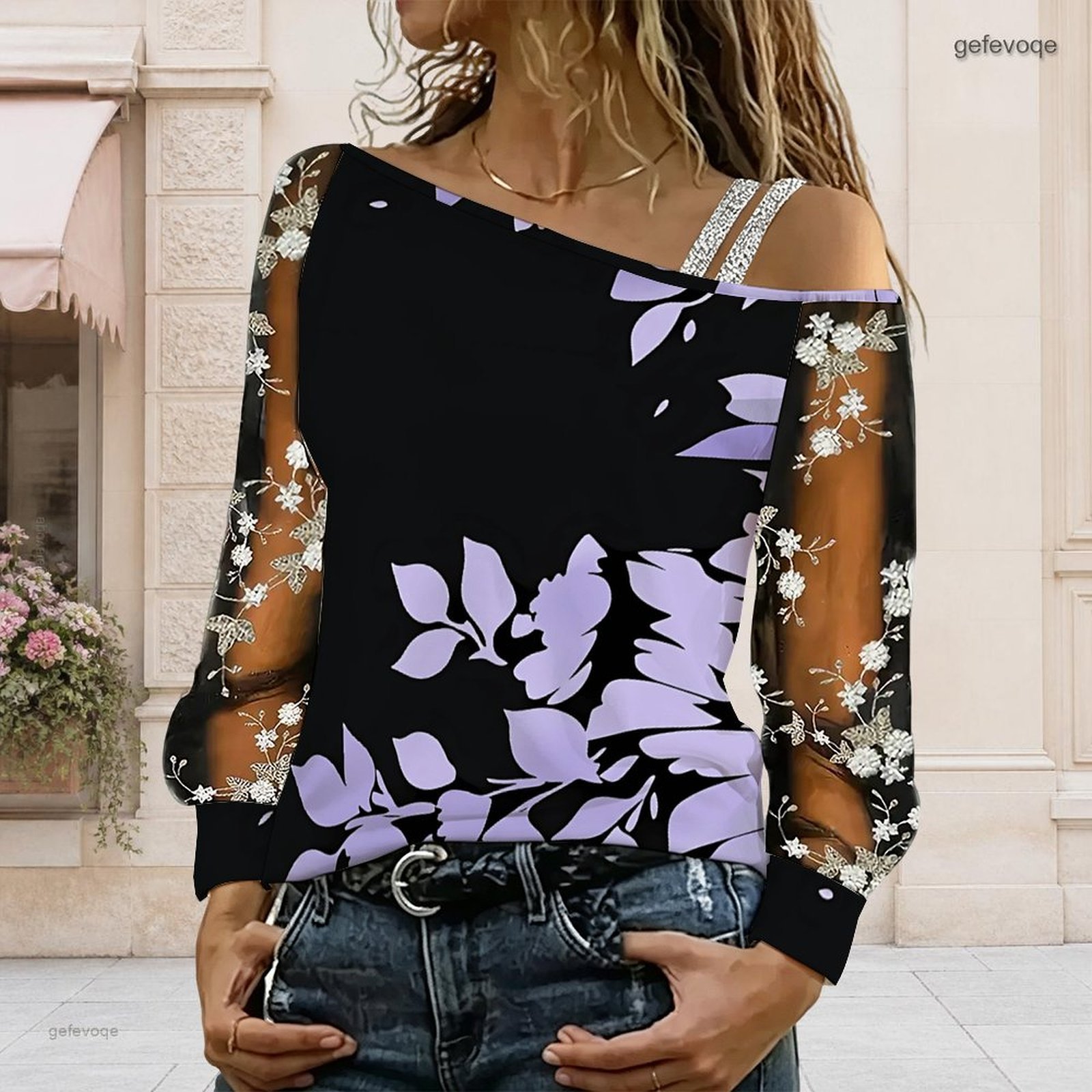 Women Off Shoulder Blouse Asym - Off Shoulder Top 评论和价格