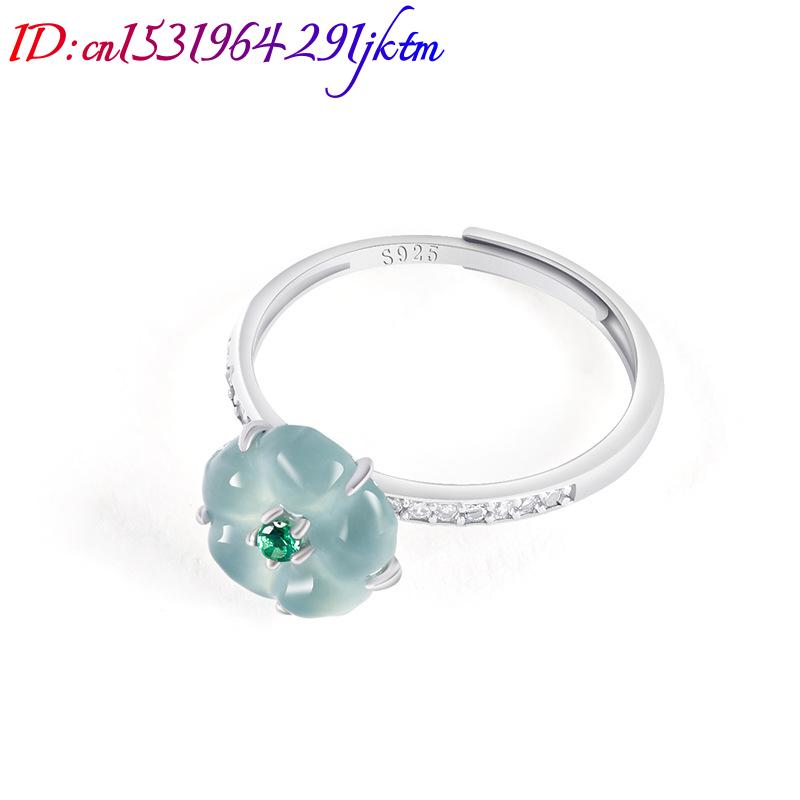 Blue Burmese Jadeite Flower Ri - Women'S Fashion 评论和价格