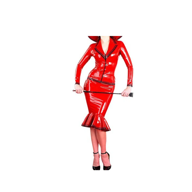 Latex Dress Rubber Red Stylish - Xxl Women Fashion 评论和价格