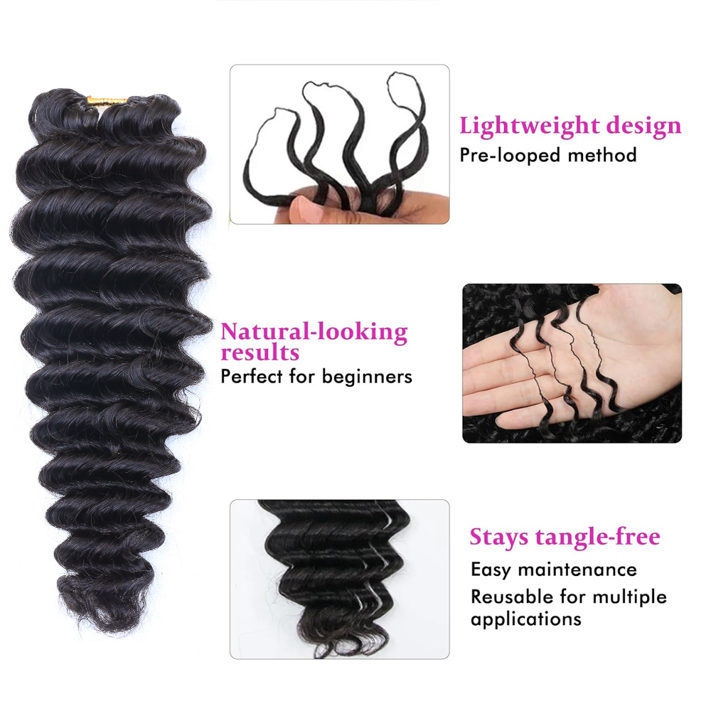 Natural Black Deep Wave Feathe - Women'S Fashion 评论和价格