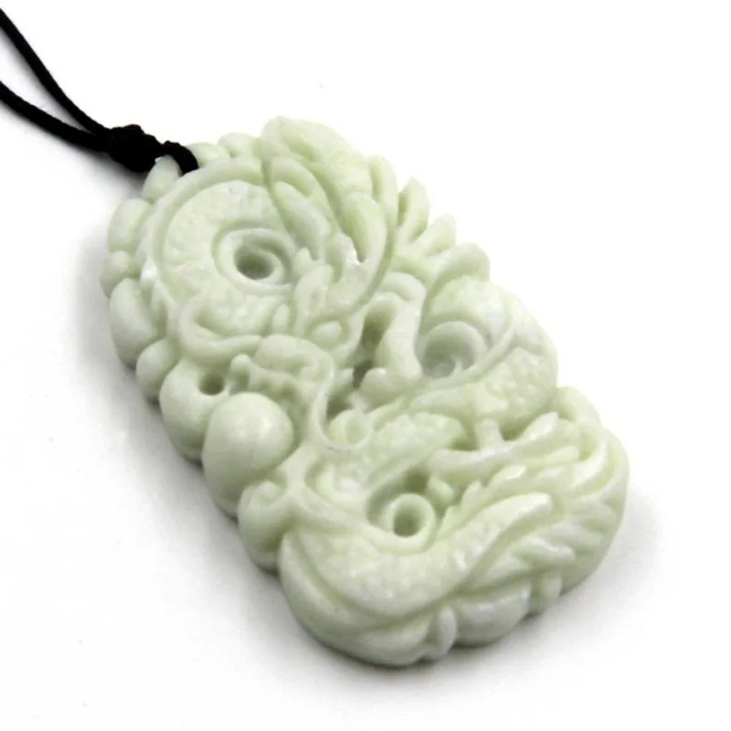 Natural White jade Dragon Phoe - Women'S Fashion 评论和价格