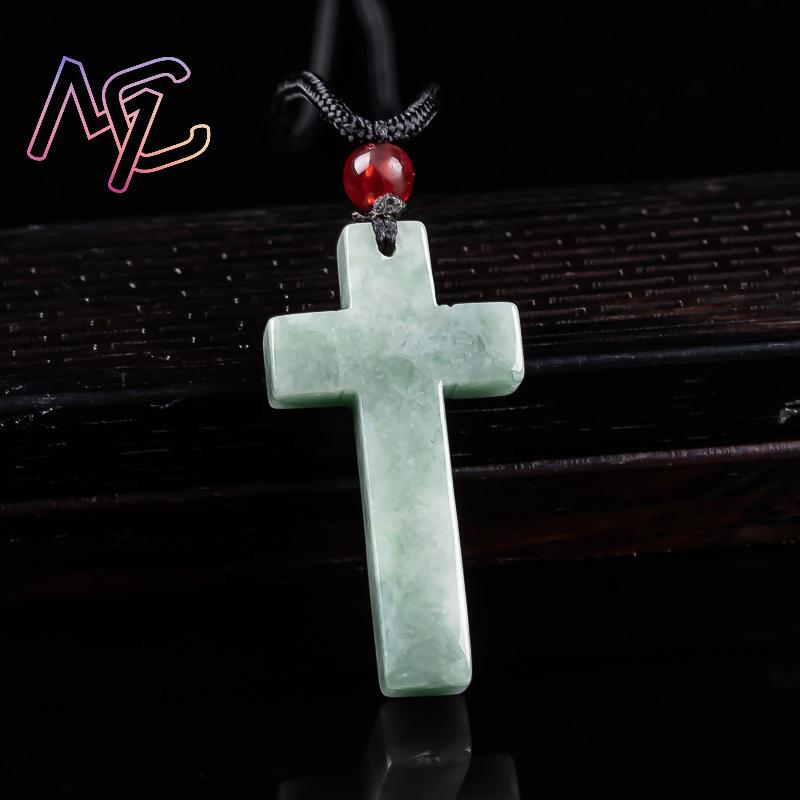 Myanmar Jadeite Cross Pendant  - Women'S Fashion 评论和价格