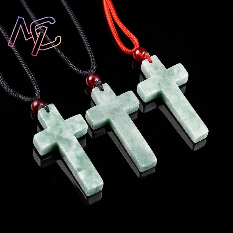 Myanmar Jadeite Cross Pendant  - Women'S Fashion 评论和价格