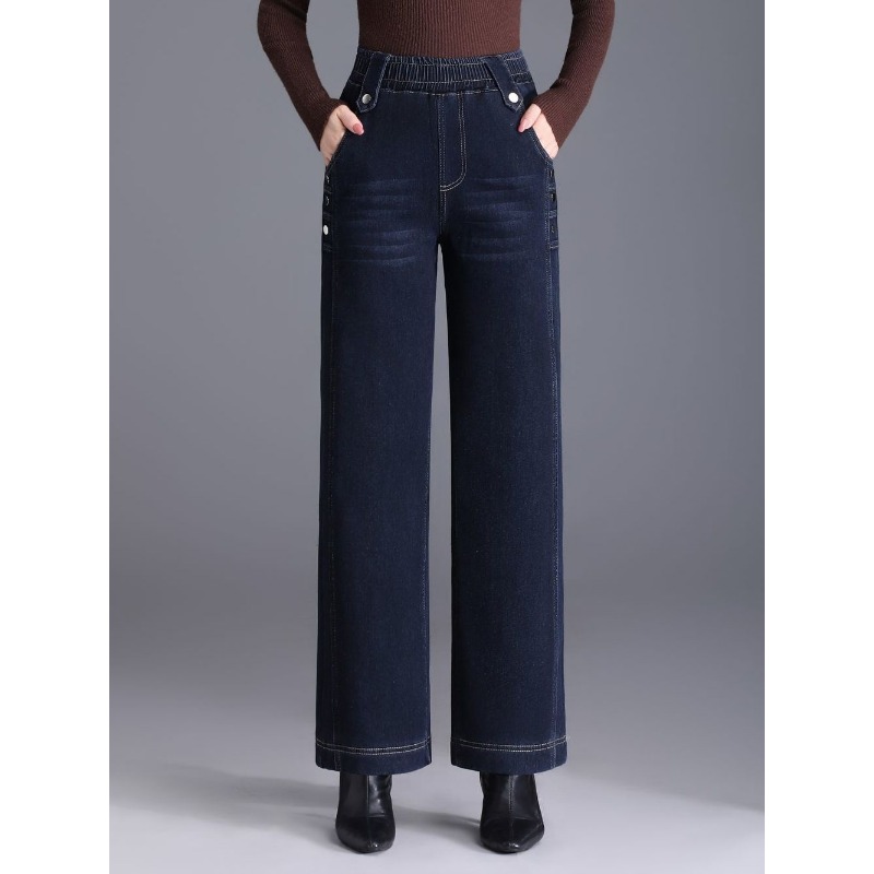 Women Spring Autumn Elastic Wa - Mom Jeans Women 评论和价格