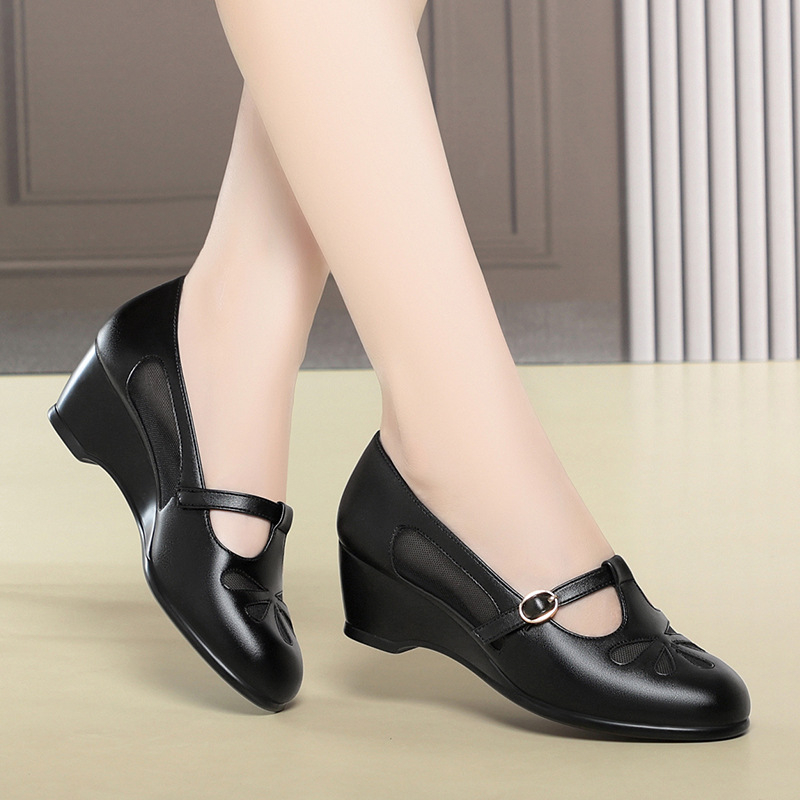 Middle Aged Women Summer Mesh  - Women'S Fashion Middle Ages 评论和价格
