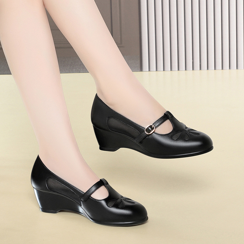 Middle Aged Women Summer Mesh  - Women'S Fashion Middle Ages 评论和价格