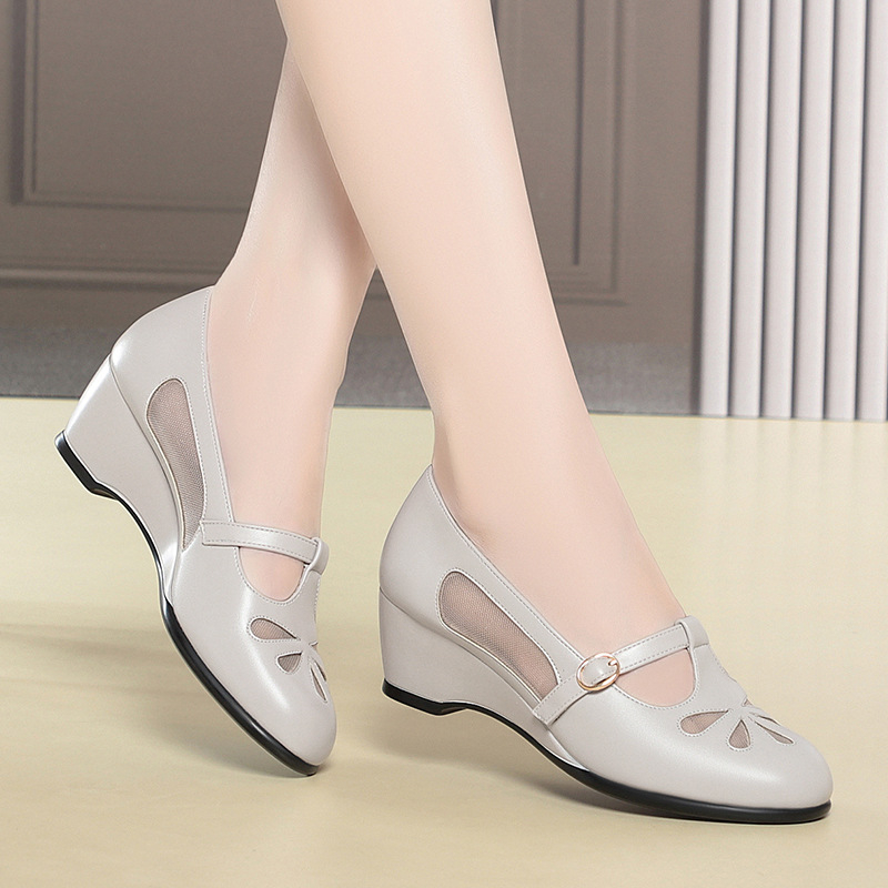 Middle Aged Women Summer Mesh  - Women'S Fashion Middle Ages 评论和价格