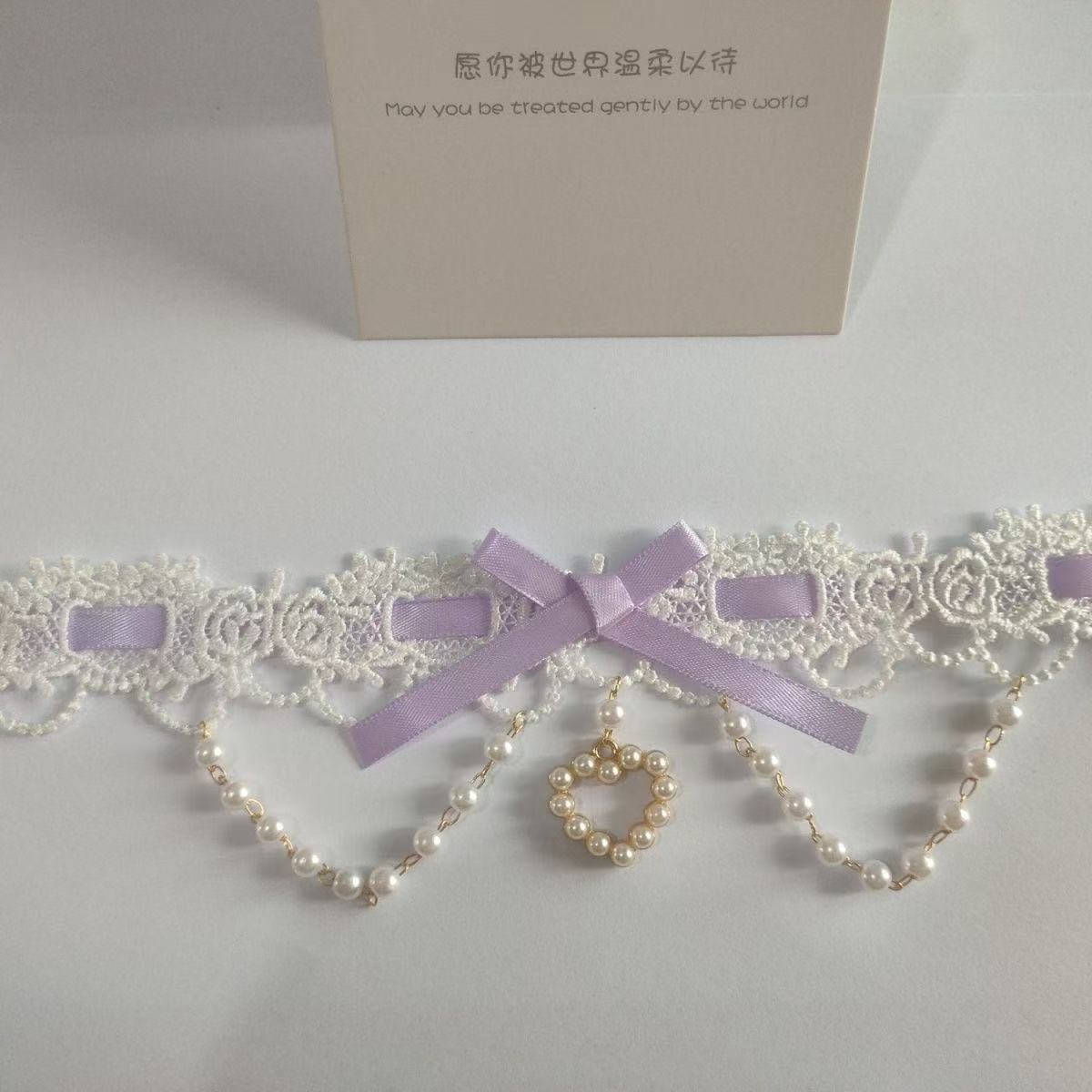 Sweet Lolita Pearl Lace Neckla - Women Fashion Photoshoot 评论和价格