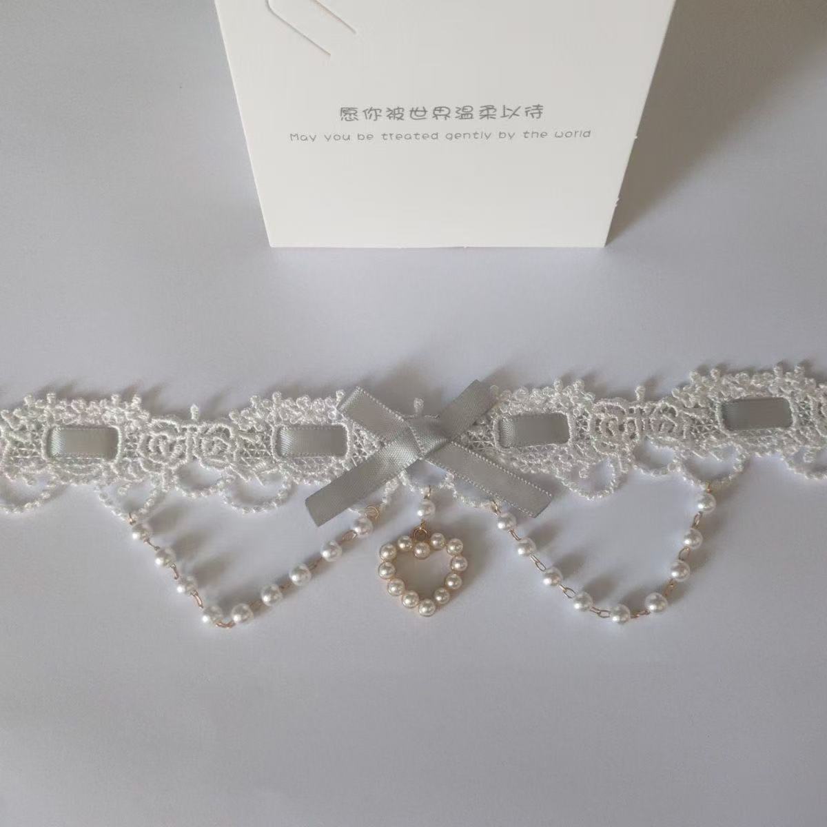 Sweet Lolita Pearl Lace Neckla - Women Fashion Photoshoot 评论和价格