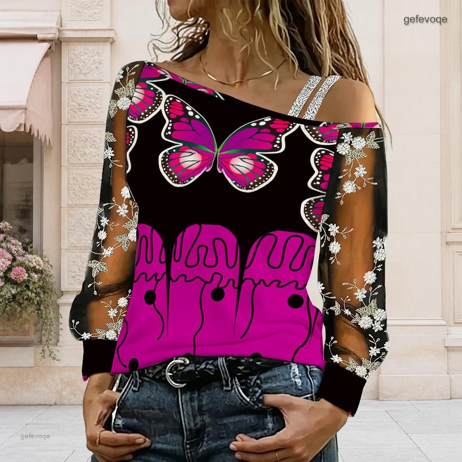 Women Off Shoulder Blouse Asym - Off Shoulder Top 评论和价格