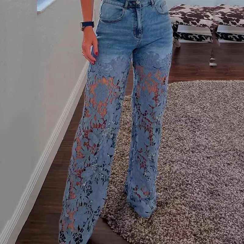 High Waist Wide Leg Jeans Pant - Mom Jeans Women 评论和价格