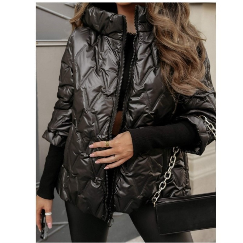 Street Fashion Hooded Quilted  - Women'S Fashion Quilted Jacket 评论和价格