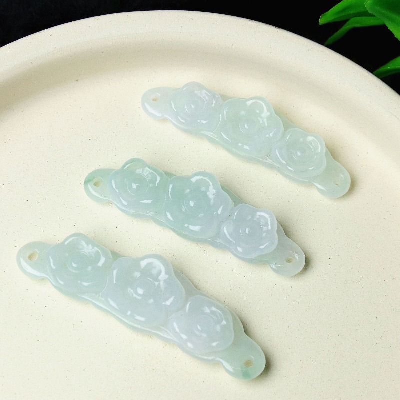 1pc Natural Jadeite Emerald Fl - Women'S Fashion 评论和价格