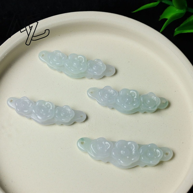 1pc Natural Jadeite Emerald Fl - Women'S Fashion 评论和价格