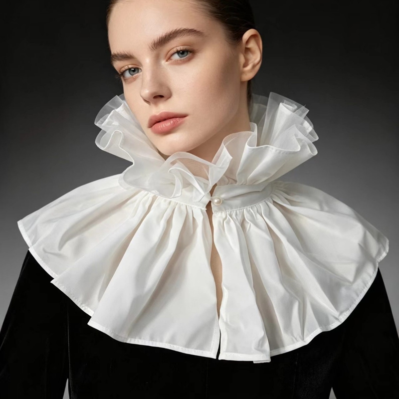 Detachable High Ruffled False  - Women'S Fashion 评论和价格