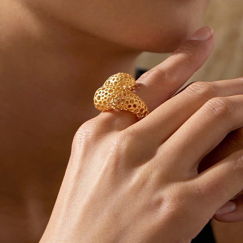 IVOG Arc Design Gold Color Rin - Women'S Fashion Website 评论和价格