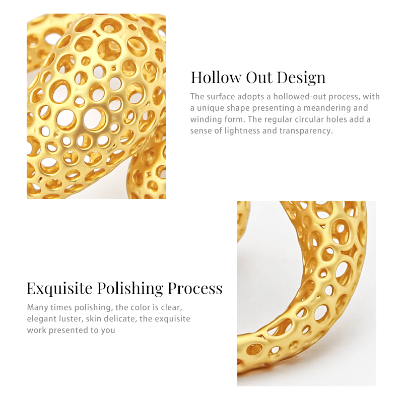 IVOG Arc Design Gold Color Rin - Women'S Fashion Website 评论和价格