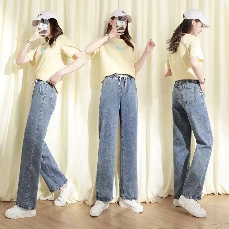 plus Size Elastic Waist Denim  - Mom Jeans Women 评论和价格