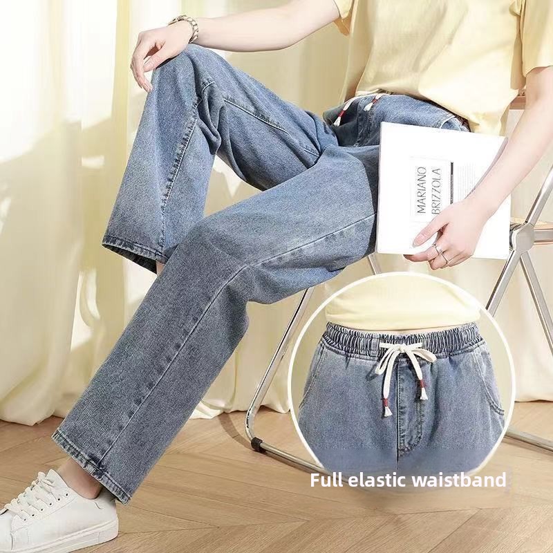 plus Size Elastic Waist Denim  - Mom Jeans Women 评论和价格