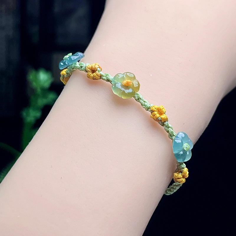 Myanmar Jadeite Flower Bracele - Women'S Fashion 评论和价格