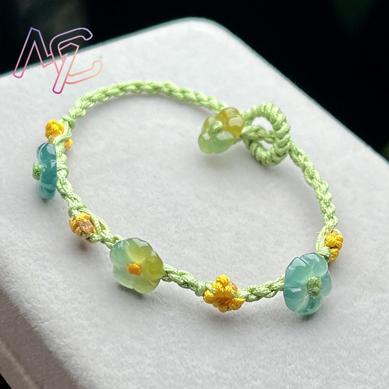 Myanmar Jadeite Flower Bracele - Women'S Fashion 评论和价格