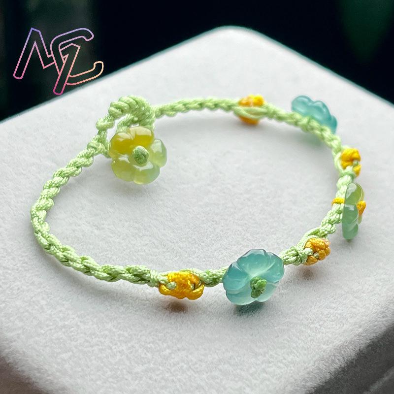 Myanmar Jadeite Flower Bracele - Women'S Fashion 评论和价格