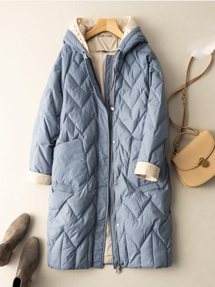 SEDUTMO Long Winter Duck Down  - Women'S Fashion Quilted Jacket 评论和价格