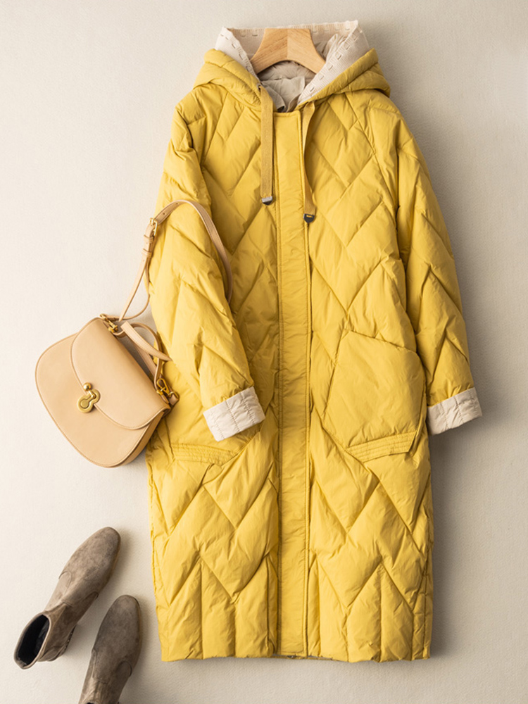 SEDUTMO Long Winter Duck Down  - Women'S Fashion Quilted Jacket 评论和价格