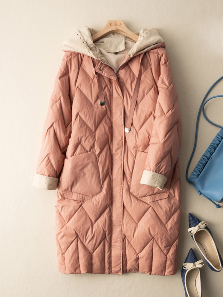 SEDUTMO Long Winter Duck Down  - Women'S Fashion Quilted Jacket 评论和价格