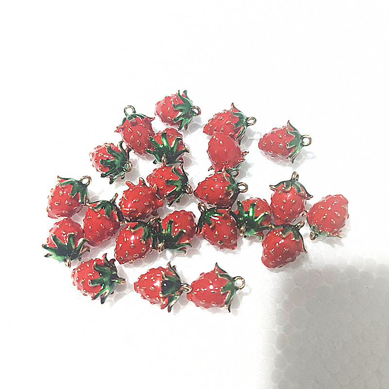 10PCS CHARMS STRAWBERRY PENDAN - Women'S Fashion Market Size 评论和价格