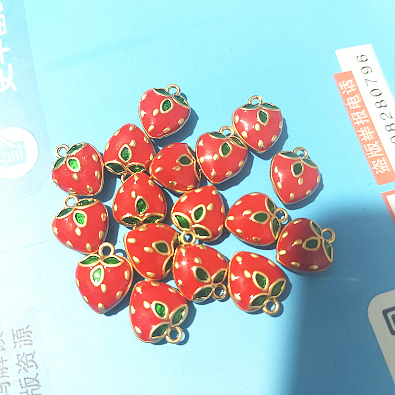 10PCS CHARMS STRAWBERRY PENDAN - Women'S Fashion Market Size 评论和价格