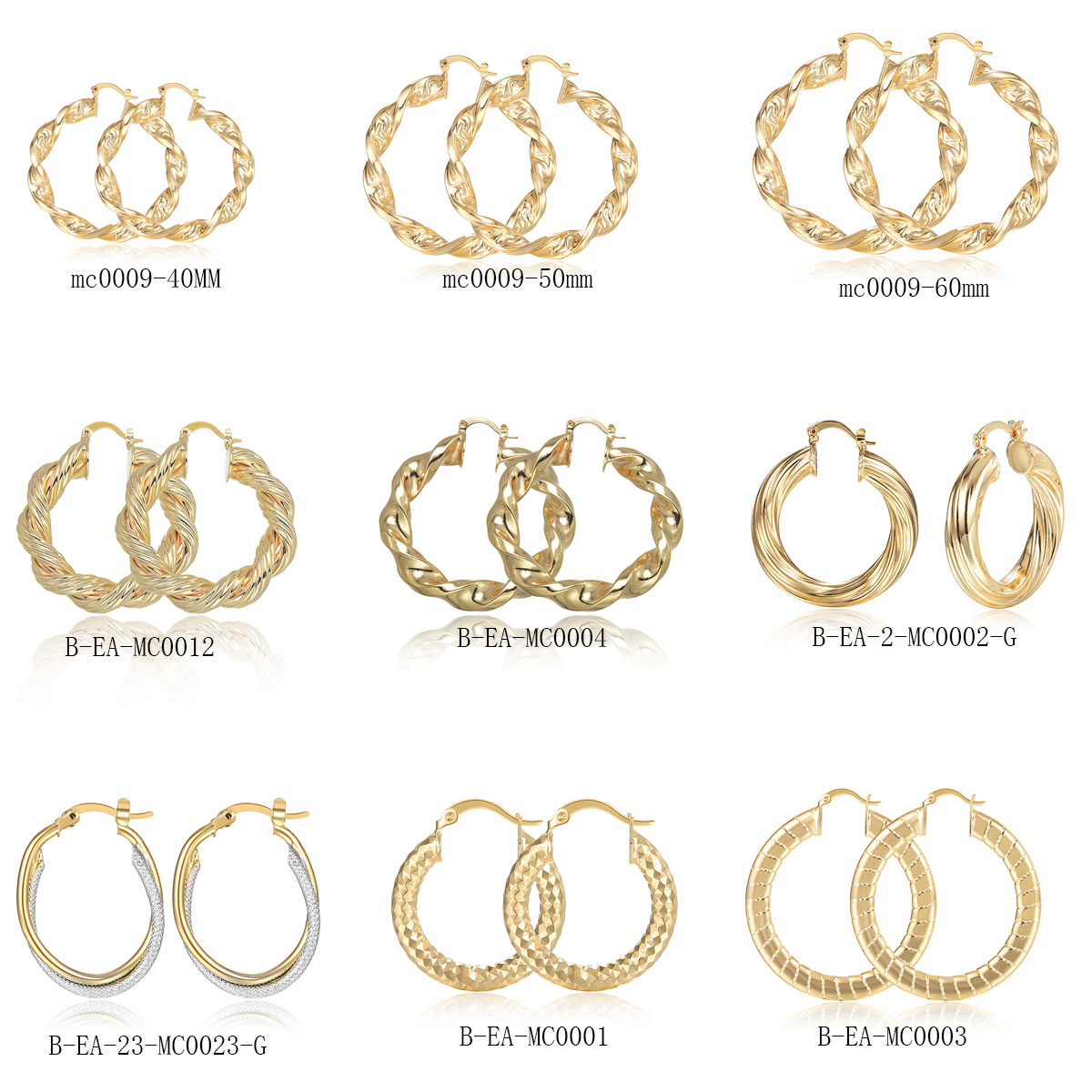9 Pairs 18K Gold Plated Copper - Women'S Fashion Website 评论和价格