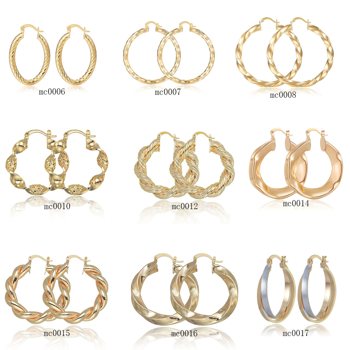 9 Pairs 18K Gold Plated Copper - Women'S Fashion Website 评论和价格