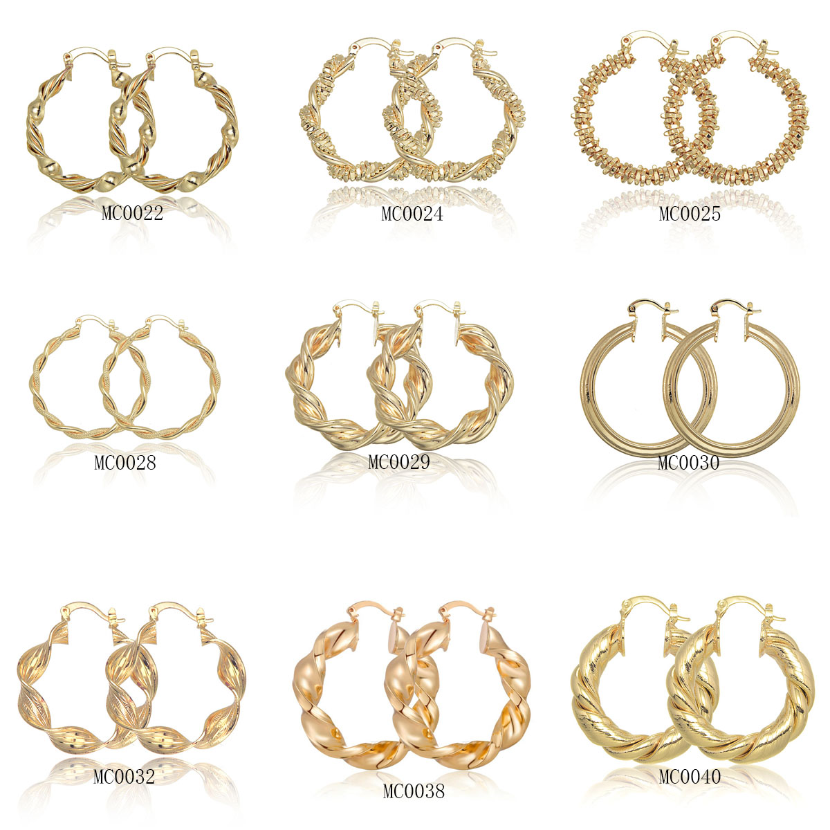 9 Pairs 18K Gold Plated Copper - Women'S Fashion Website 评论和价格
