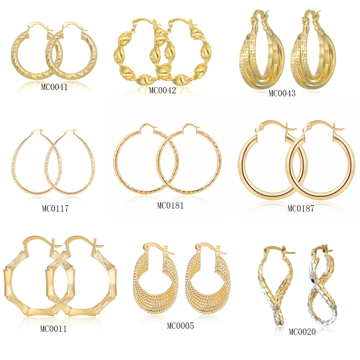 9 Pairs 18K Gold Plated Copper - Women'S Fashion Website 评论和价格