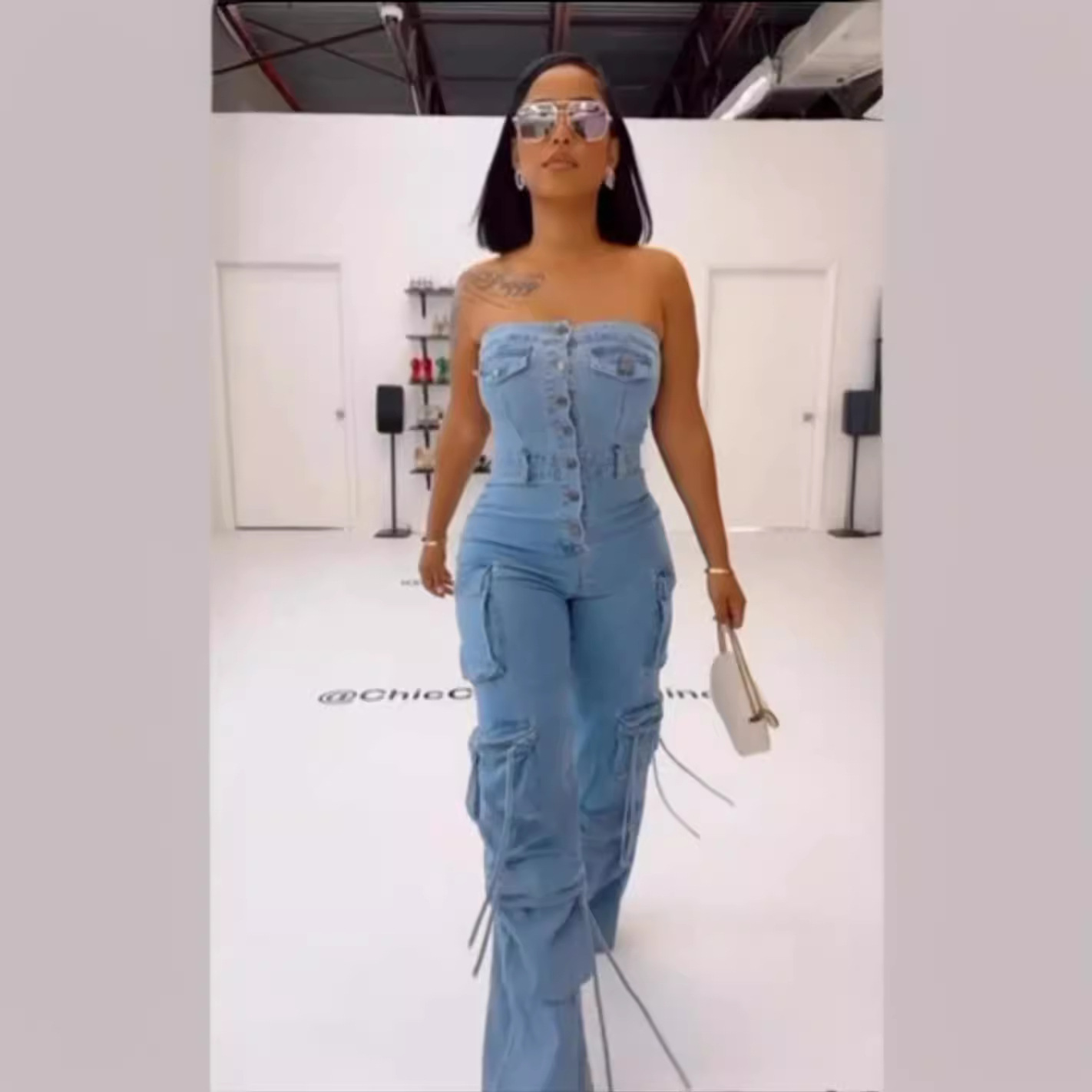 Jumpsuits Women Strapless One  - Mom Jeans Women 评论和价格