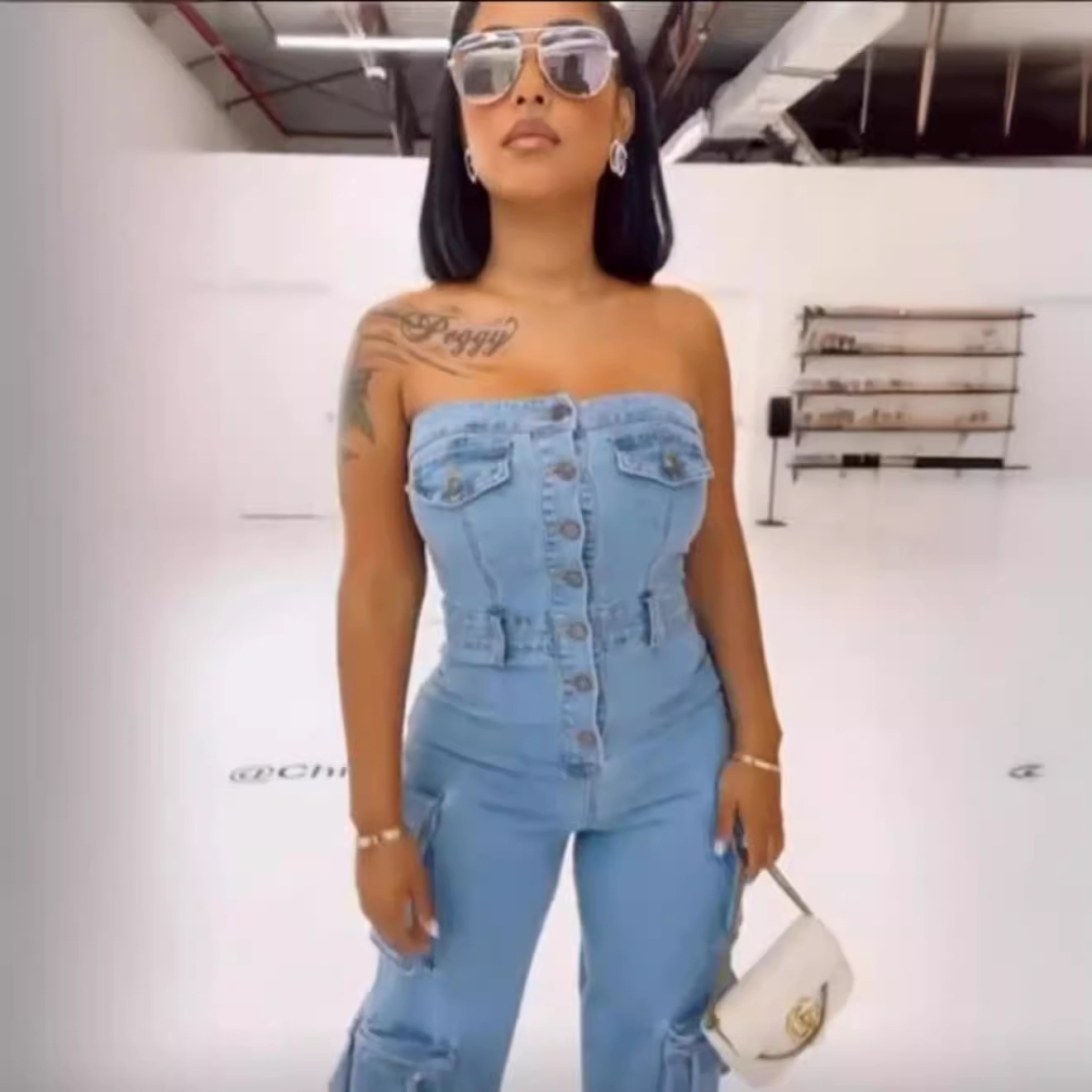 Jumpsuits Women Strapless One  - Mom Jeans Women 评论和价格