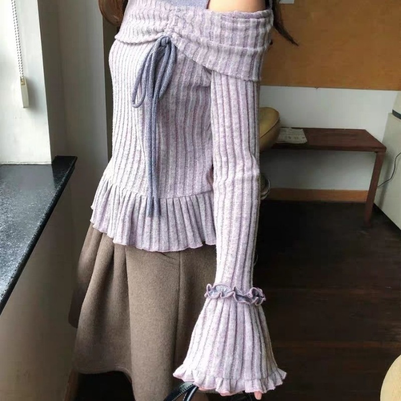 Long Sleeve Top Women Autumn W - Off Shoulder Top 评论和价格