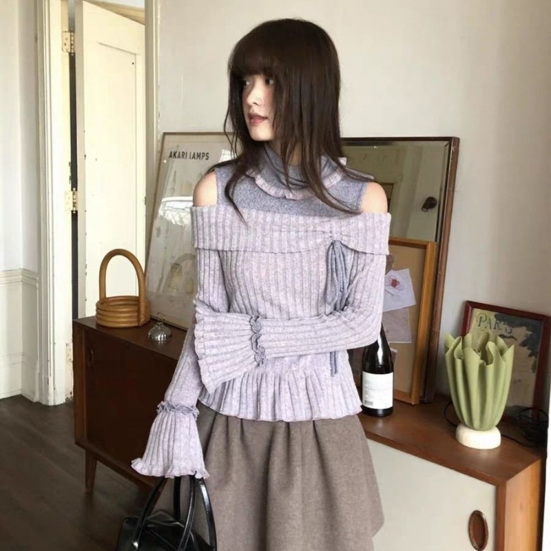 Long Sleeve Top Women Autumn W - Off Shoulder Top 评论和价格